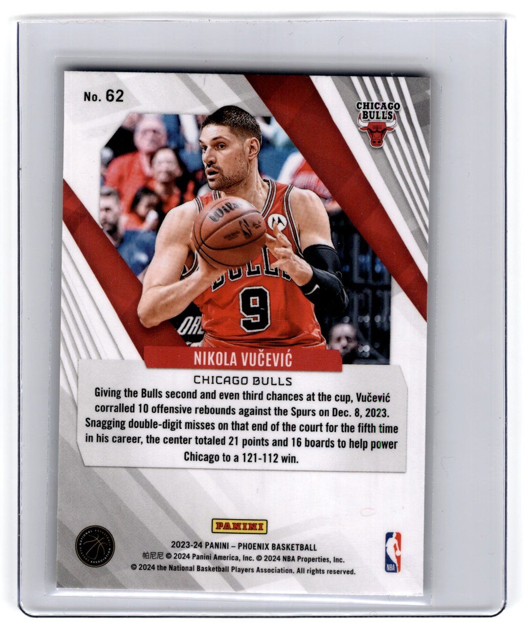 2023 Panini Phoenix Nikola Vucevic #62 **Free Shipping @ $10+**