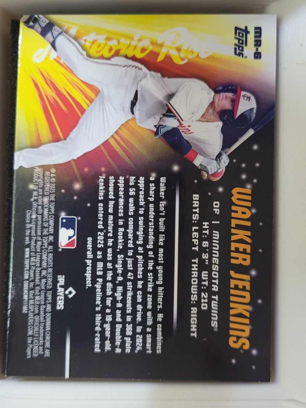 2025 Bowman Chrome Walker Jenkins Mojo Refractor #MR-6 Meteoric Rise