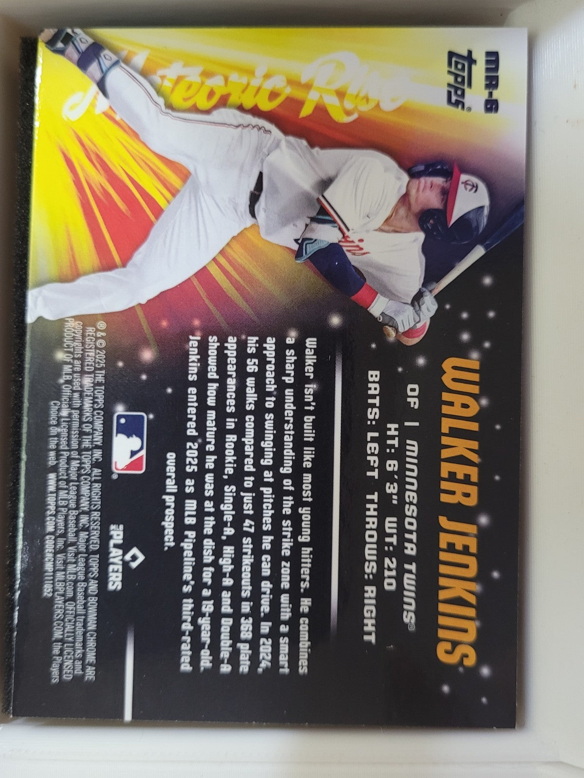 2025 Bowman Chrome Walker Jenkins Mojo Refractor #MR-6 Meteoric Rise