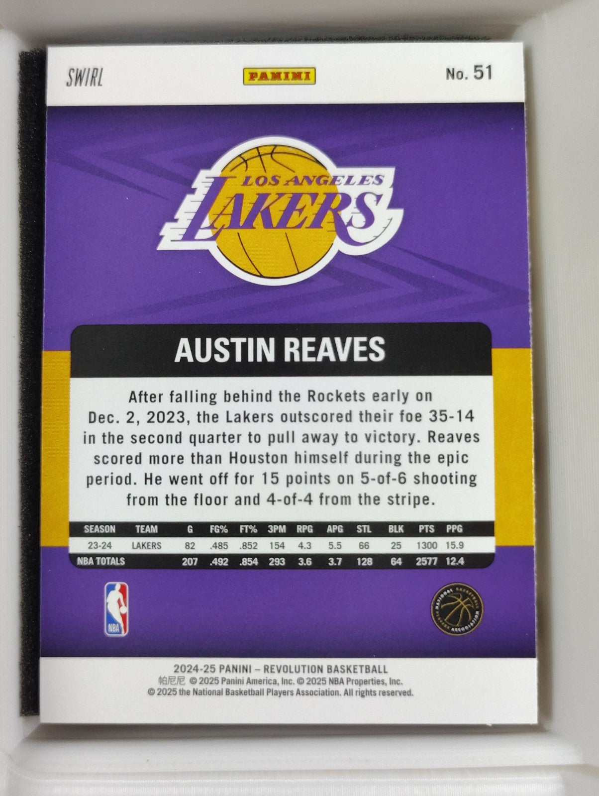 2024-25 Panini Revolution - Austin Reaves #51 Swirl