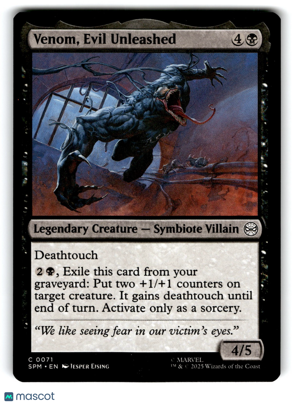 Venom, Evil Unleashed Marvel's Spider-Man Regular