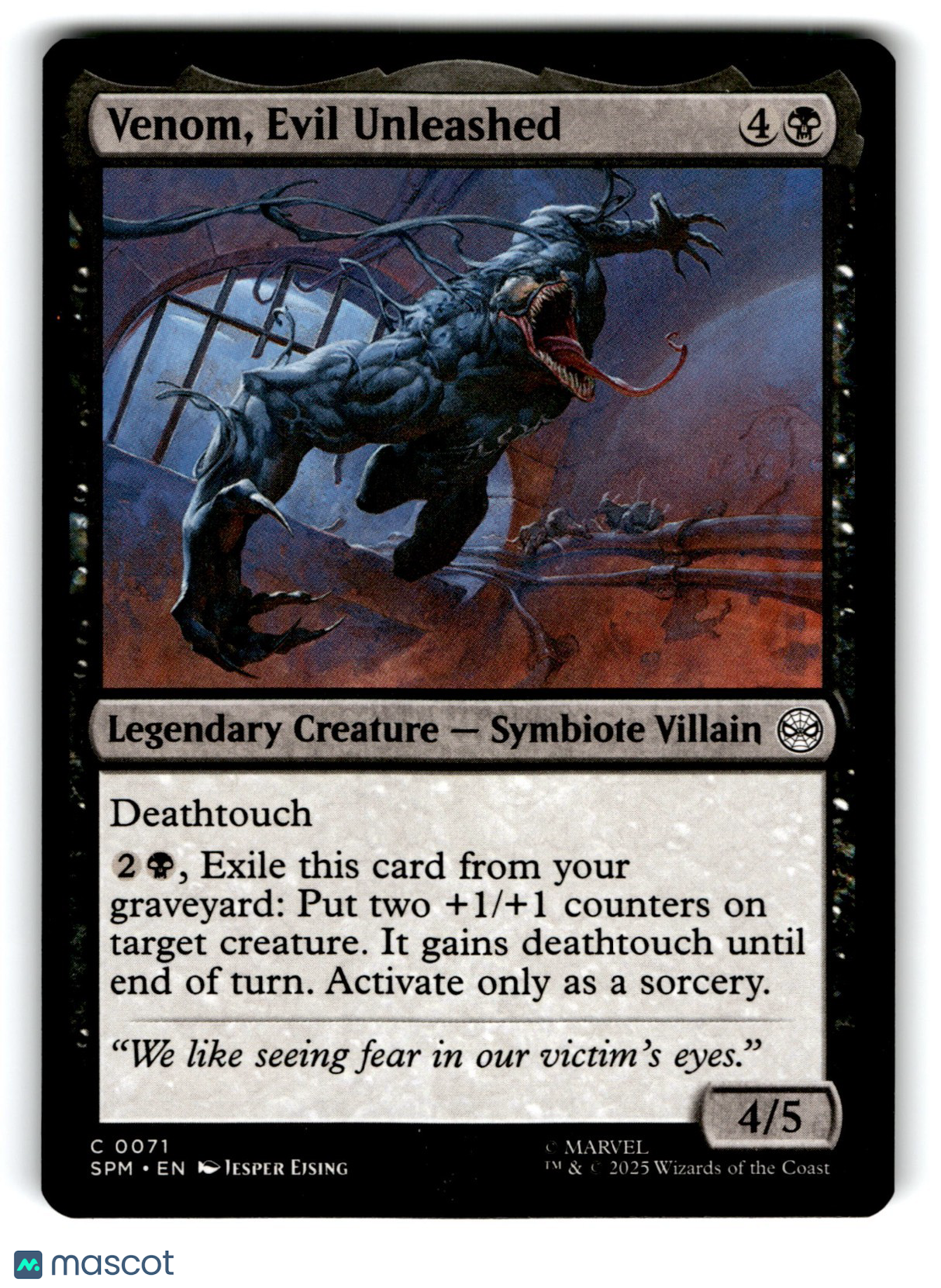Venom, Evil Unleashed Marvel's Spider-Man Regular