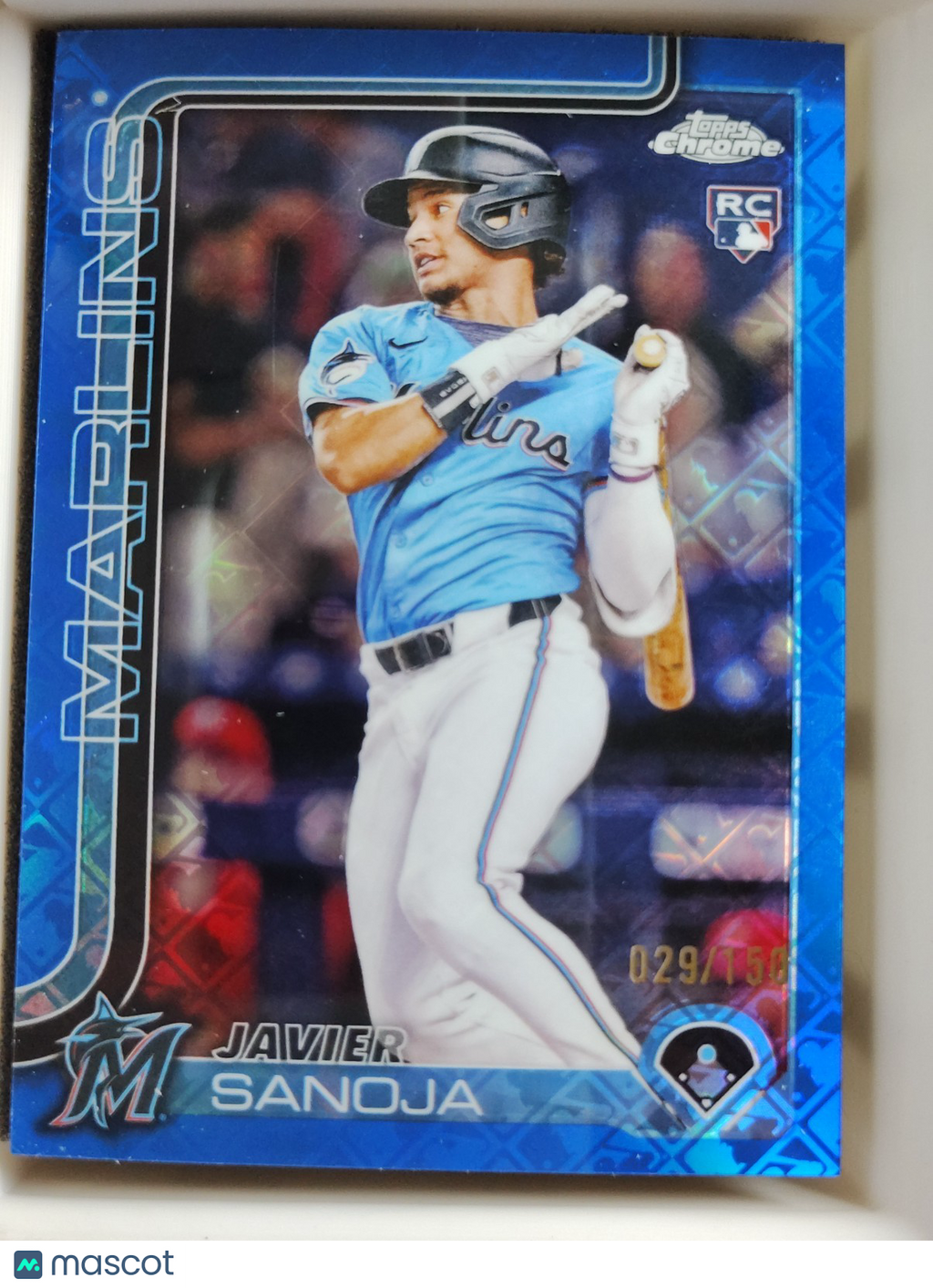 2025 Topps Chrome - Javier Sanoja #76 LogoFractor  Blue 029/150