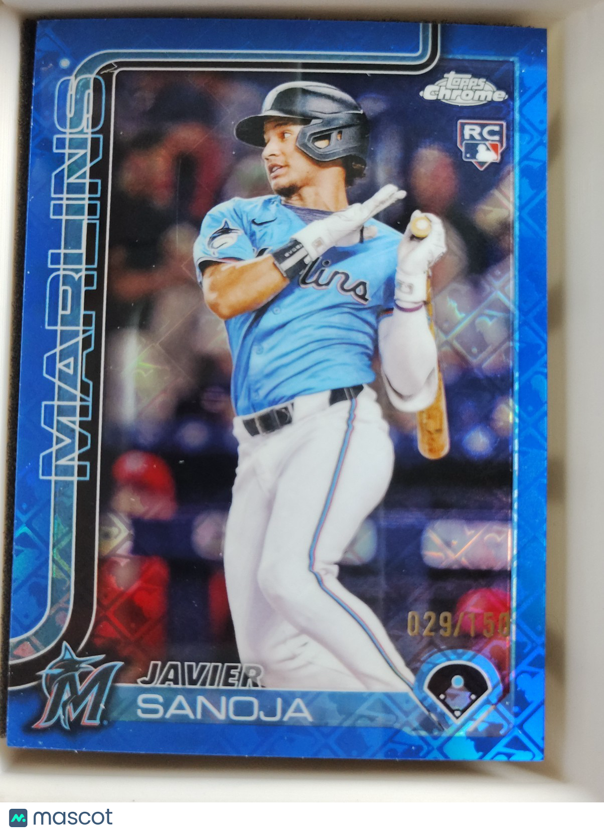 2025 Topps Chrome - Javier Sanoja #76 LogoFractor  Blue 029/150