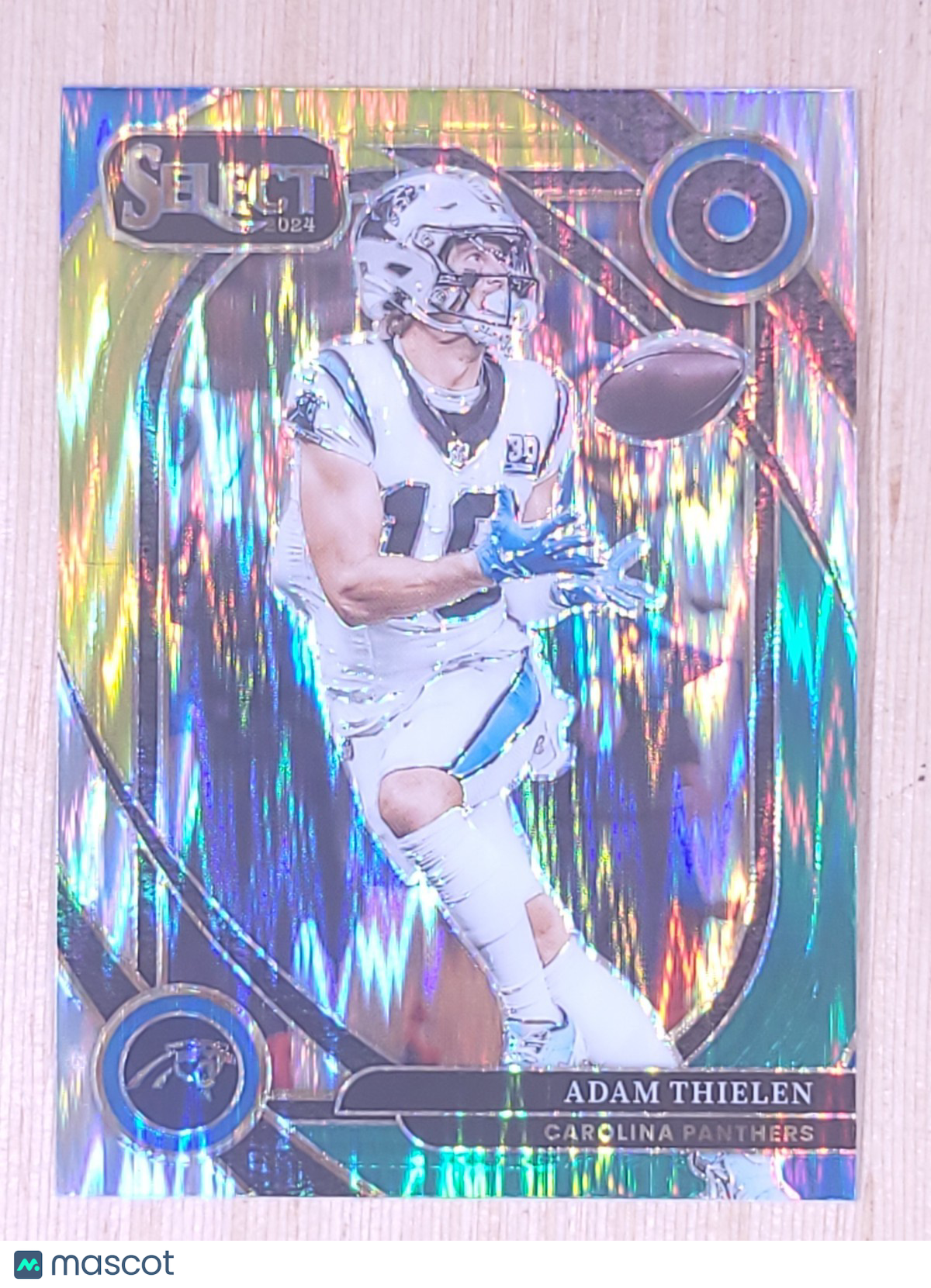 2024 Panini Select #202 Adam Thielen Club Level Green Yellow Shock