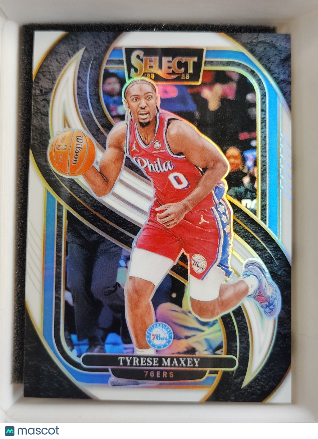 2024-25 Panini Select - Premier Level Tyrese Maxey #156 White Prizm 067/149