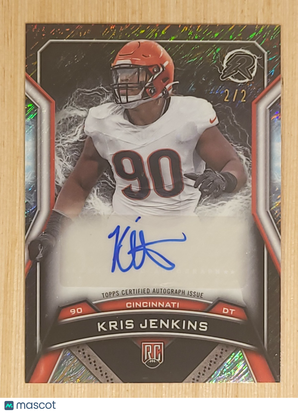 2024 Topps Resurgence Rookie Signatures Kris Jenkins #RRS-KJ Black Shimmer 2/2