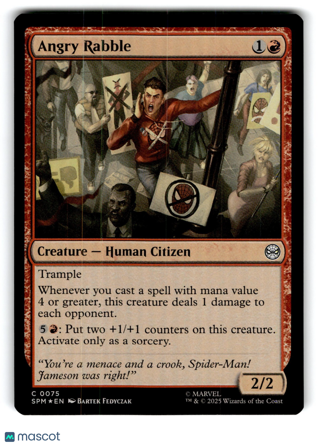 Angry Rabble Marvel's Spider-Man Regular Foil