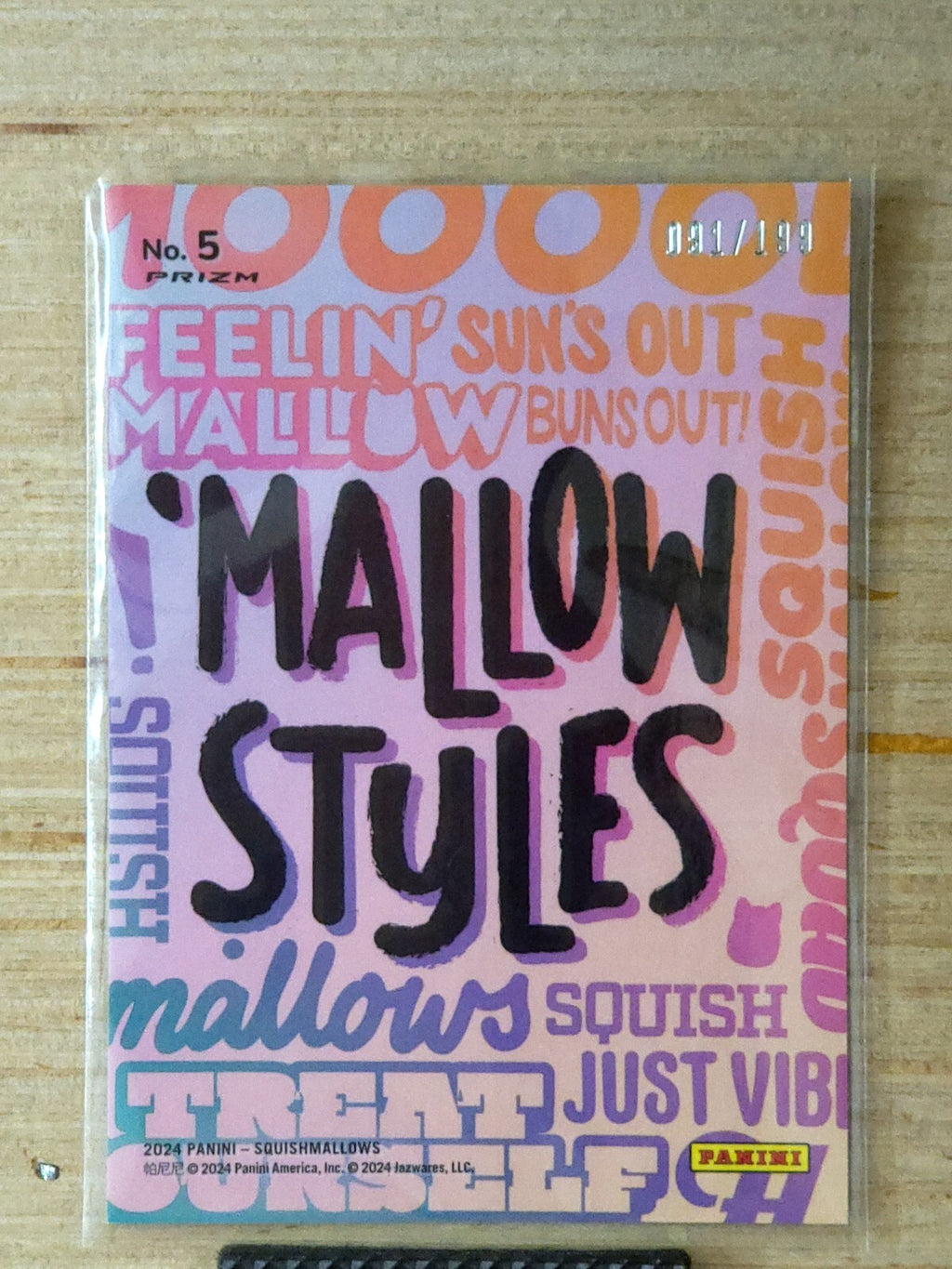 2024 Panini Squishmallows Mallow Styles #5 White Mojo 091/199