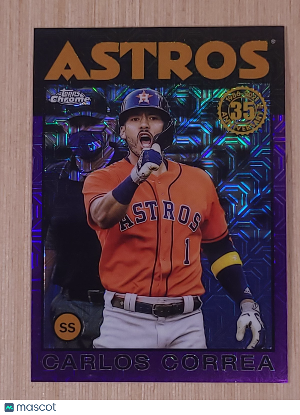 2021 Topps 2 Purple Mojo 1986 Topps Chrome Carlos Correa #86TC-95