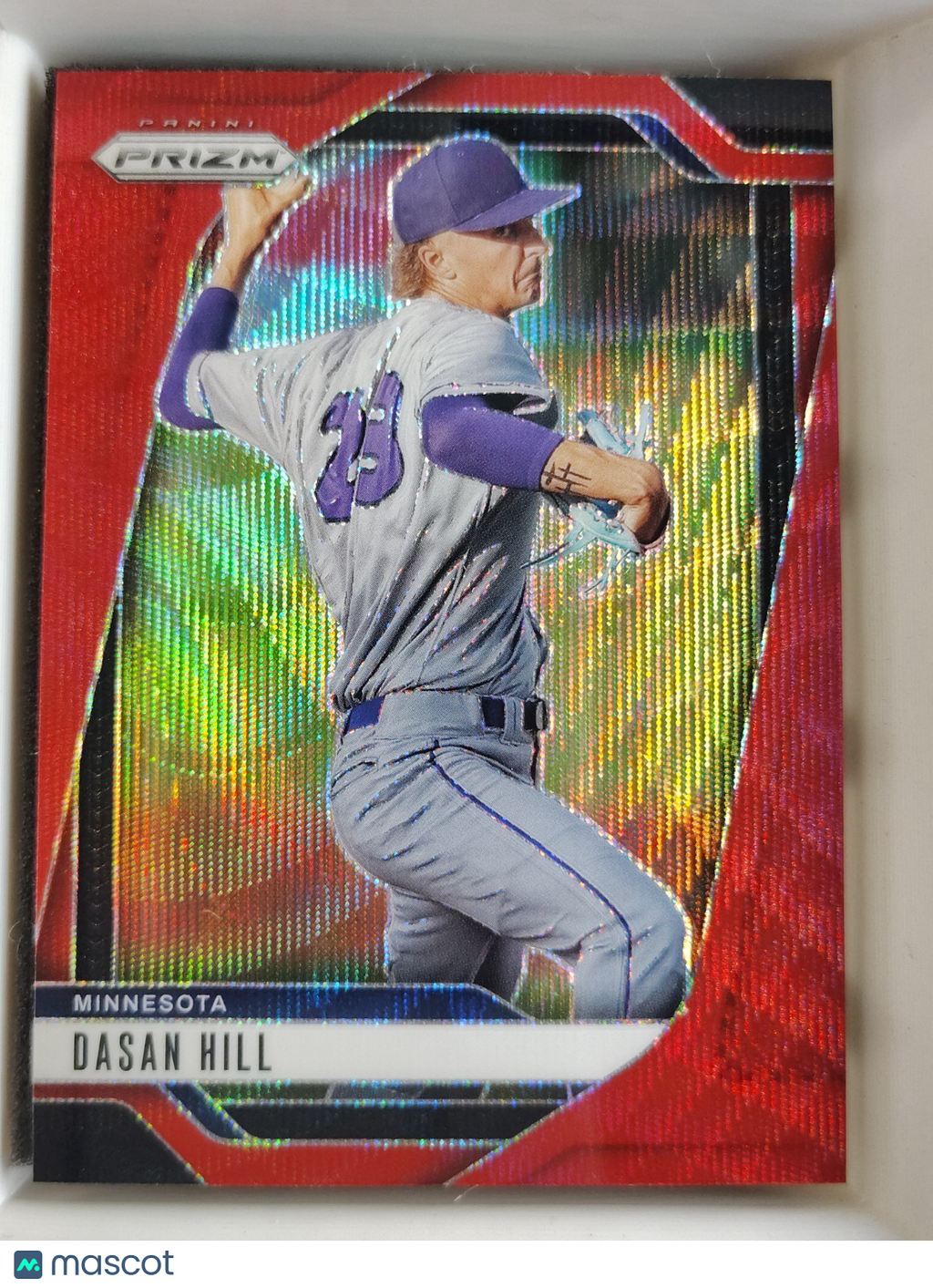2025 Panini Prizm #188 Dasan Hill Ruby Wave
