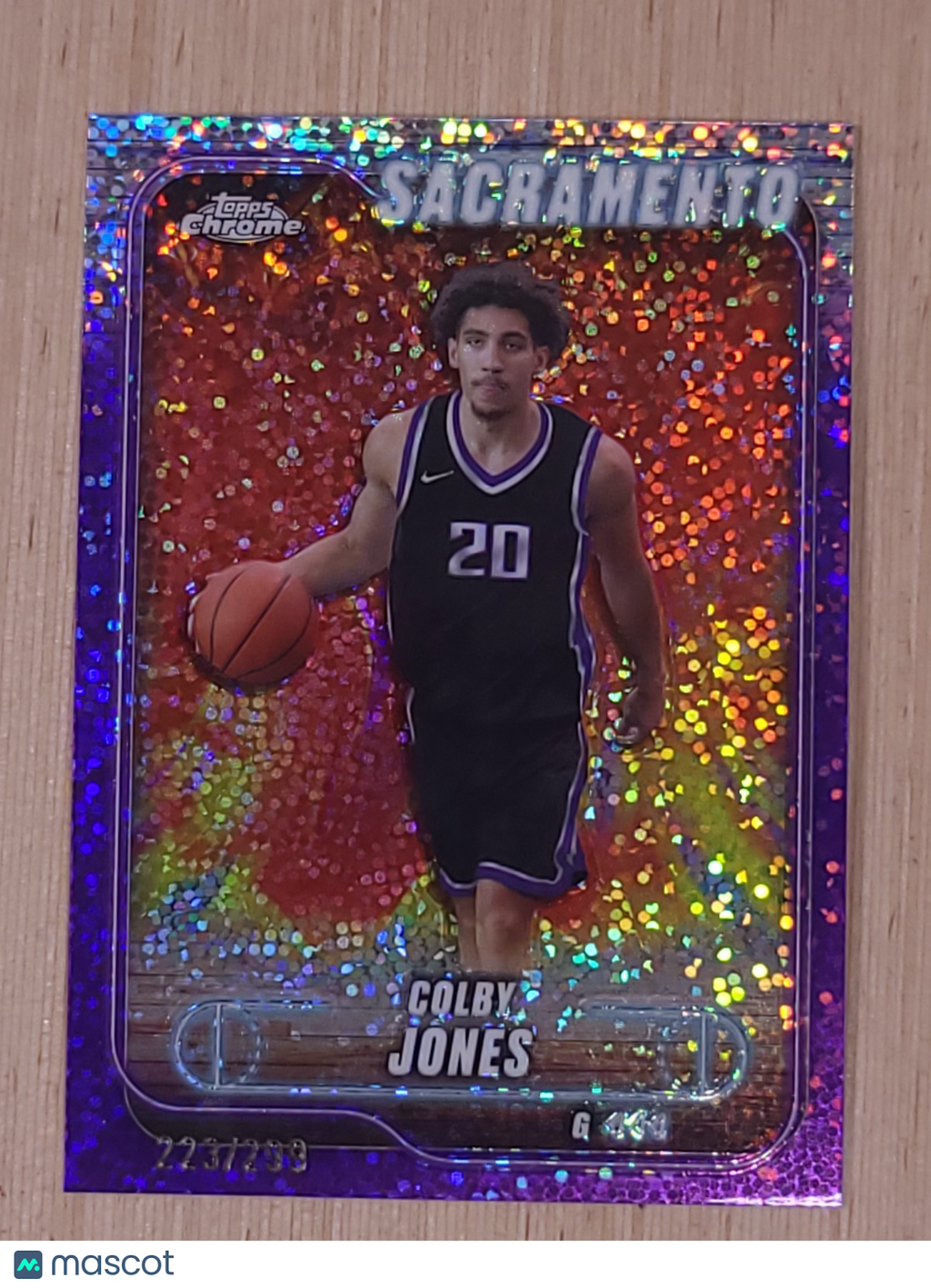 2024-25 Topps Chrome - Colby Jones #192 Purple Speckle 223/299