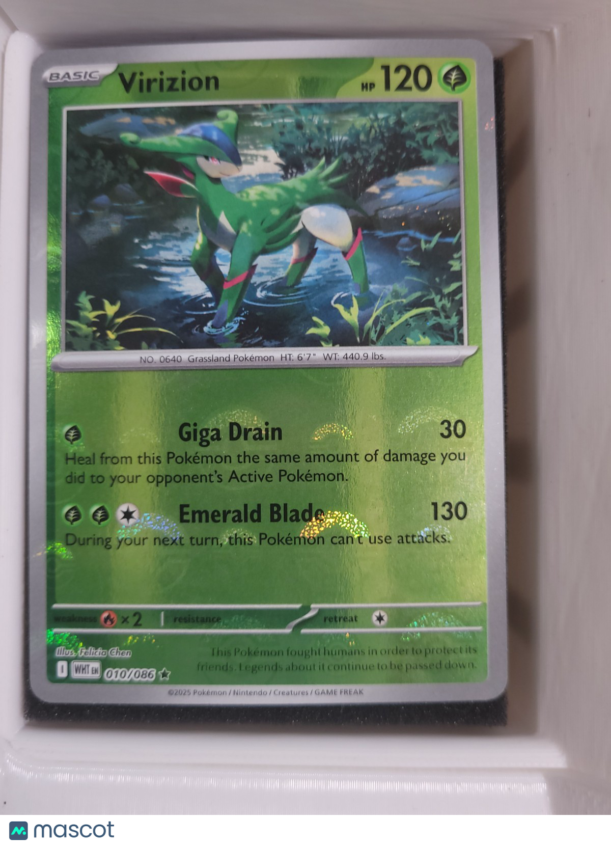 Pokémon TCG Virizion 010/086 Pokeball Foil  White Flare NM