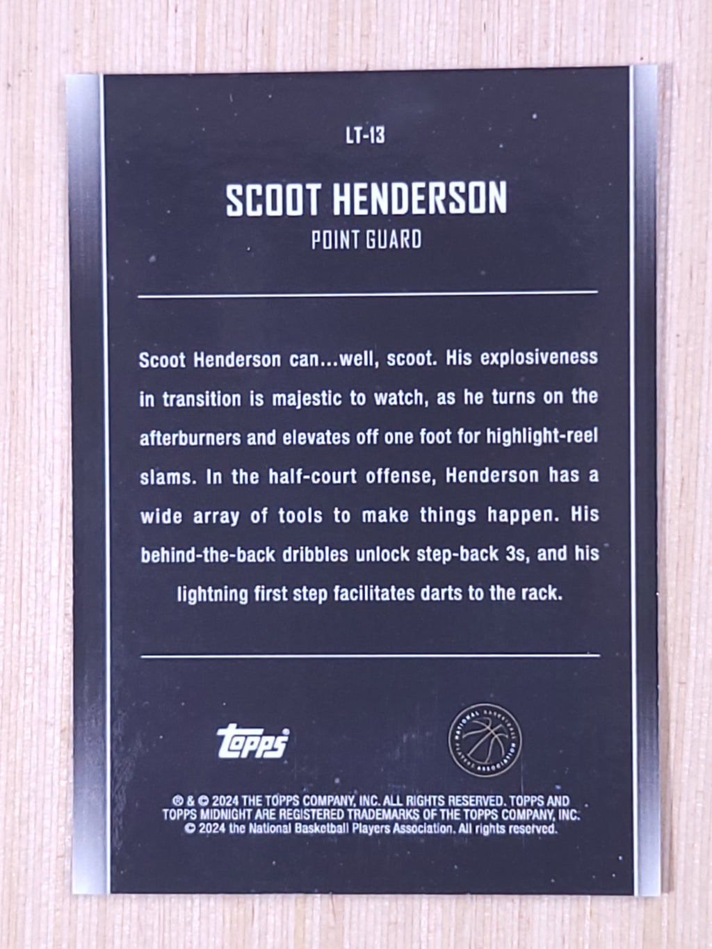 2023-24 Topps Midnight - Lunar Tide Scoot Henderson #LT-13 (RC)
