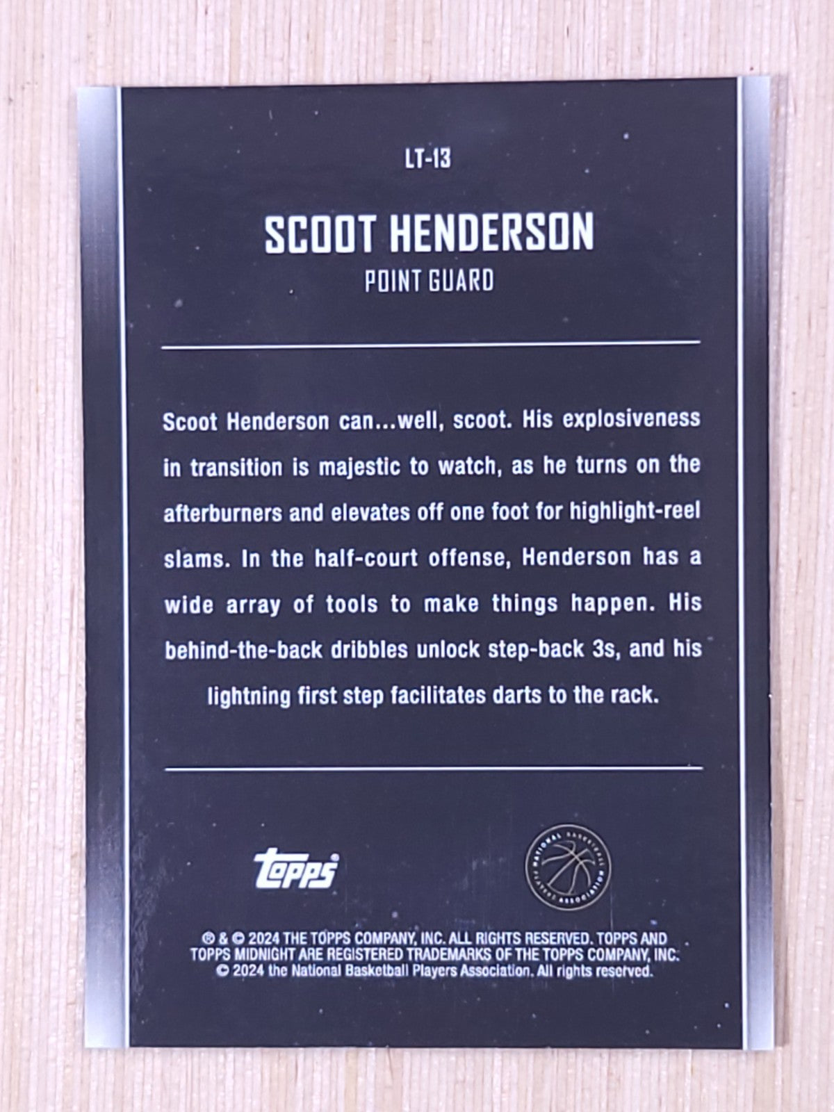 2023-24 Topps Midnight - Lunar Tide Scoot Henderson #LT-13 (RC)