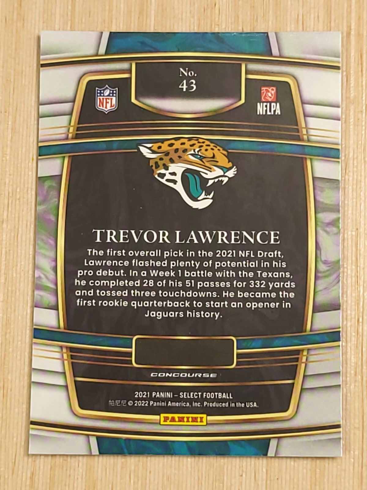 2021 Panini Select - Concourse Trevor Lawrence #43 (RC)