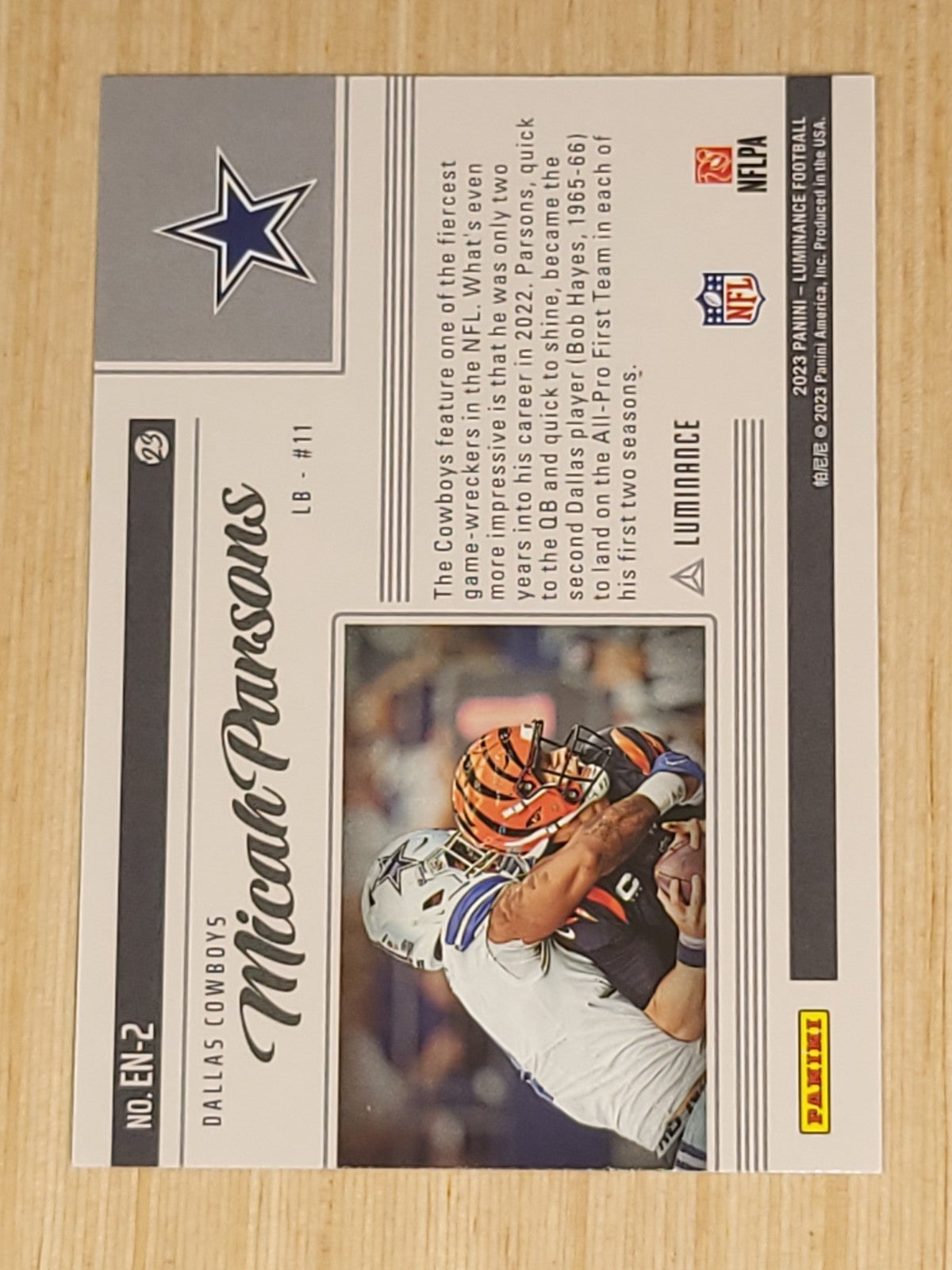 2023 Panini Luminance - Engaged Micah Parsons #EN-2