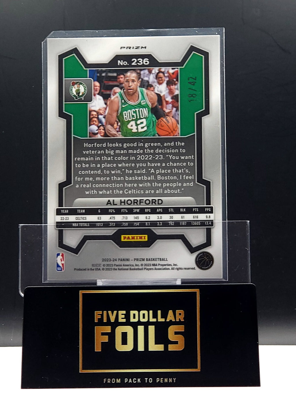 2023 Panini Prizm #236 Al Horford Pink Pulsar 18/42