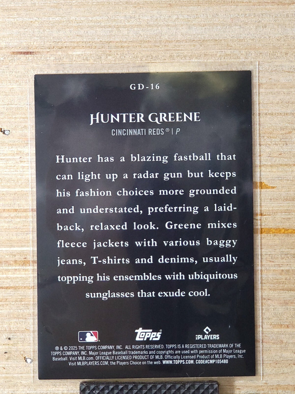 2025 Topps Celebration Gameday Drip #GD-16 Hunter Greene