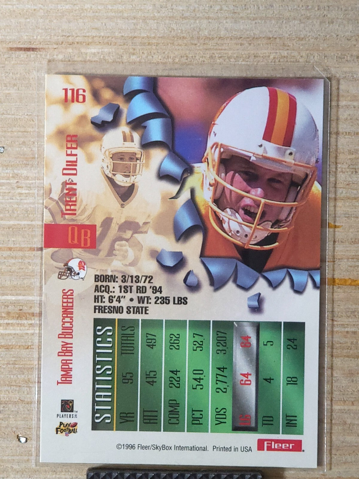 1996 Fleer Metal - Trent Dilfer #116