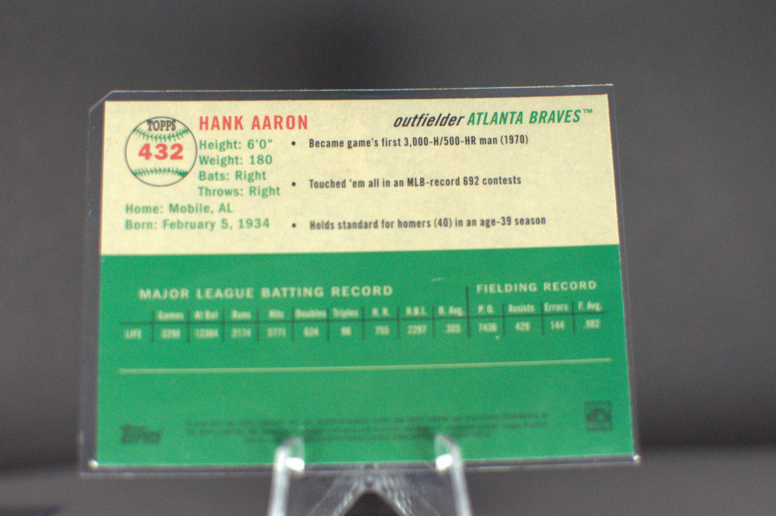 2023 Topps Chrome Platinum Anniversary: Hank Aaron #432