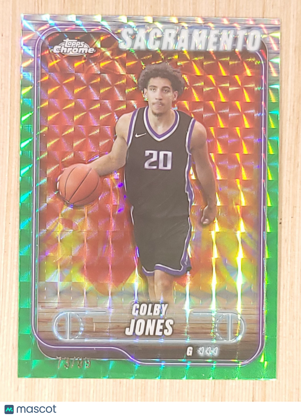 2024-25 Topps Chrome #192 Colby Jones Geometric Green 73/99
