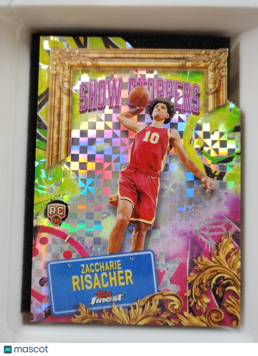 2024-25 Topps Finest Show Stopper Zaccharie Risacher #S-23 Checkerboard