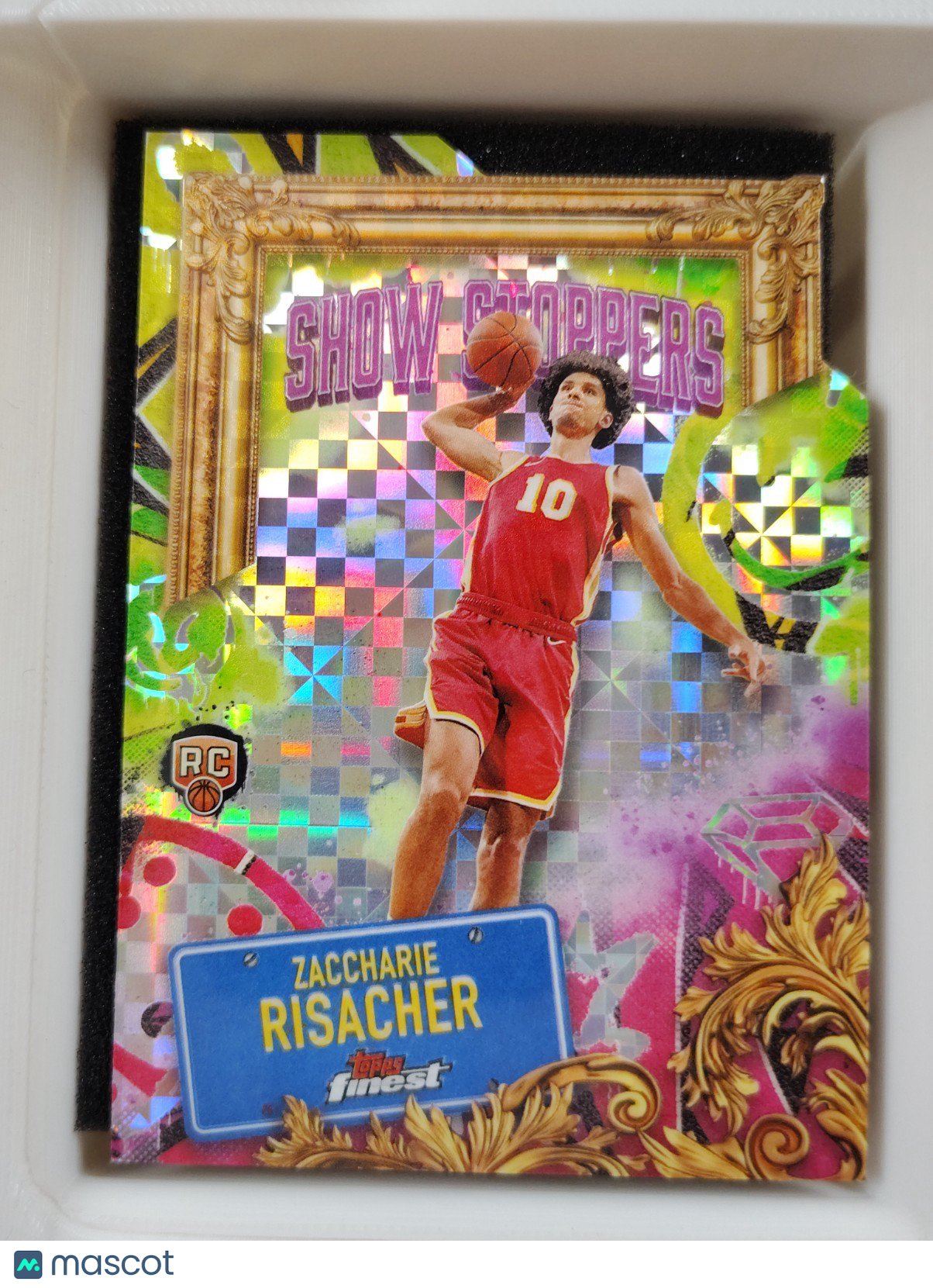 2024-25 Topps Finest Show Stopper Zaccharie Risacher #S-23 Checkerboard