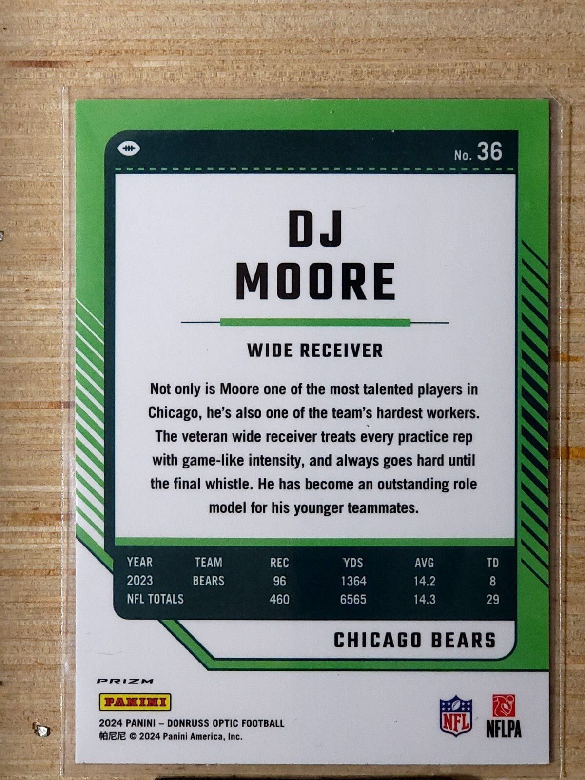 2024 Panini Donruss Optic - D.J. Moore #36 Holo Prizm