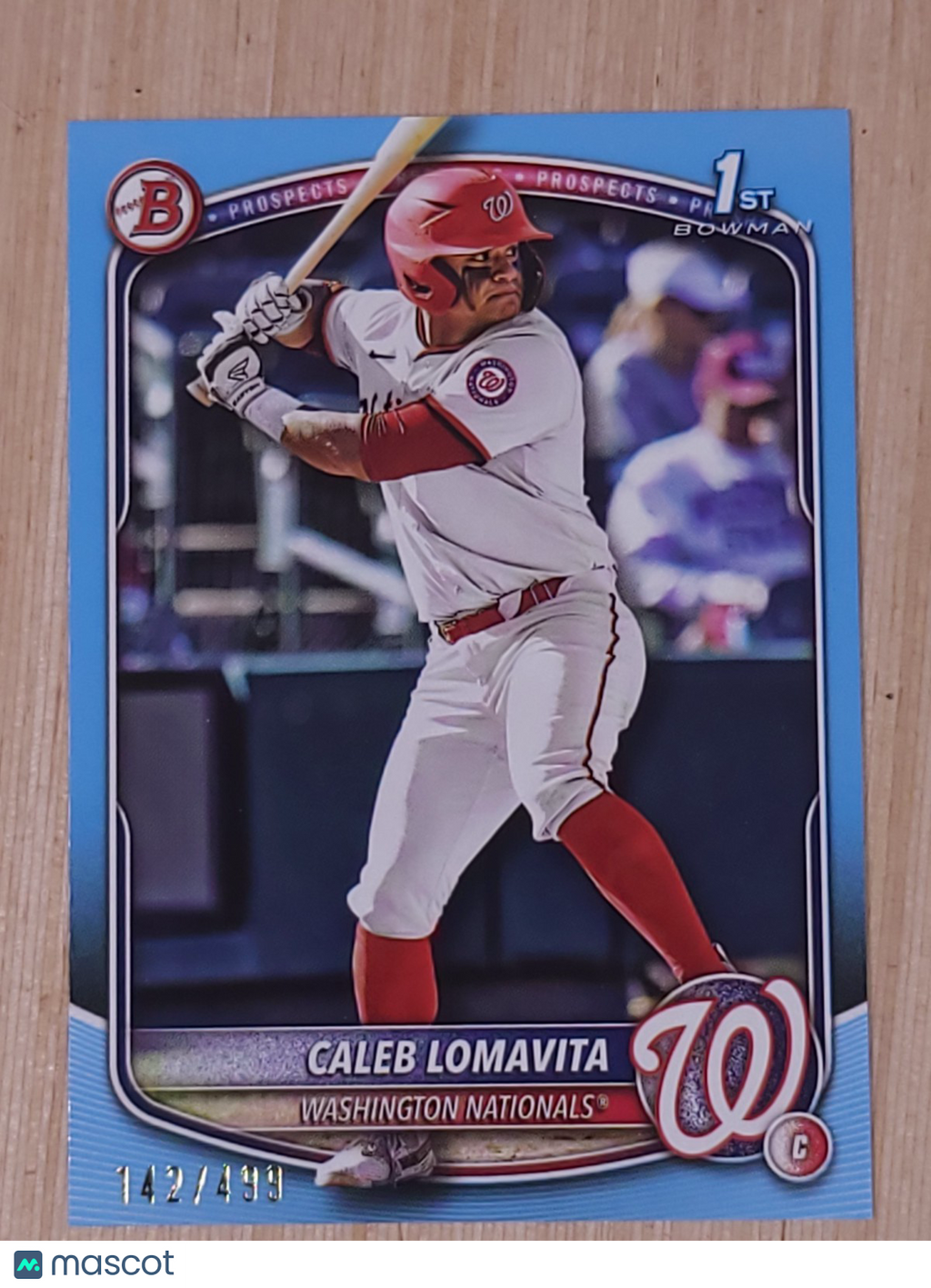 2025 Bowman - Prospects Caleb Lomavita #BP-120 Sky Blue /499 (RC)