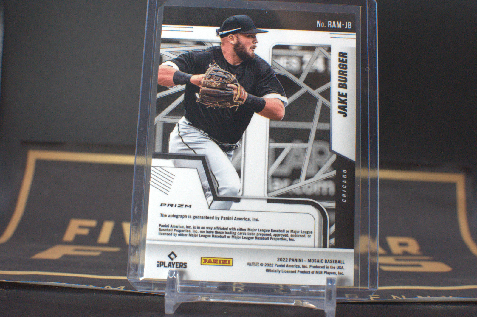 JAKE BURGER 2022 Panini Mosaic MLB ROOKE AUTO # RAM-JB **Free Shipping @$10+**