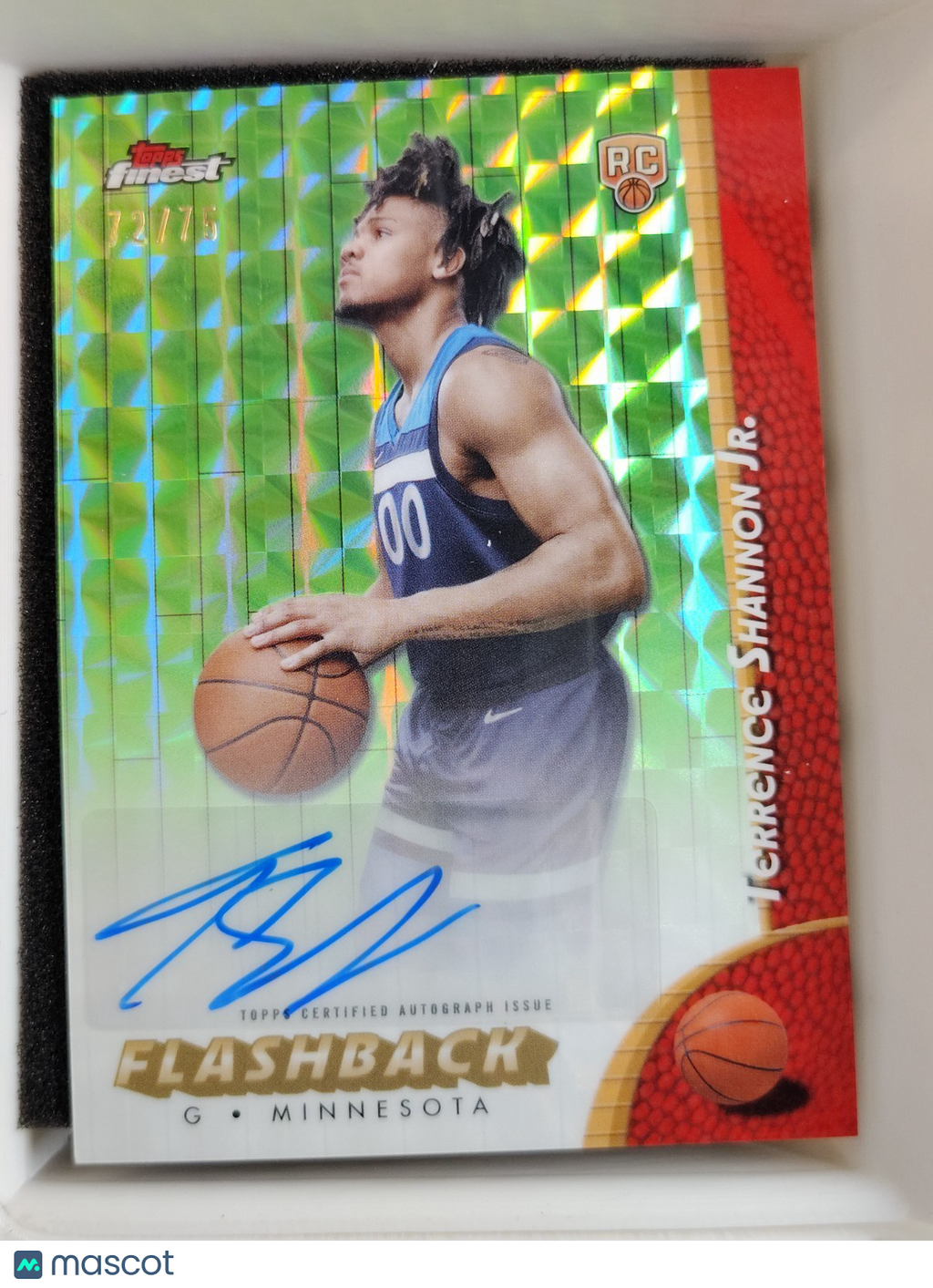 2025 Topps Finest Flashback Terrence Shannon Jr. #FBA-TS Lime Green Geometric