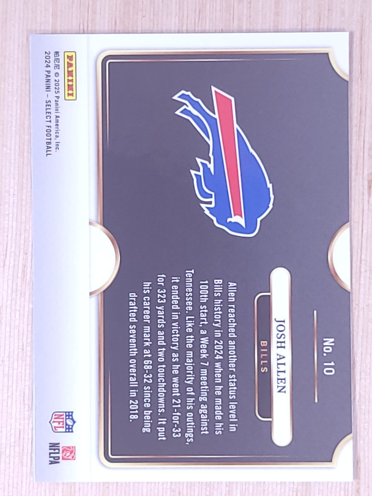 2024 Panini Select Snapshots #10 Josh Allen