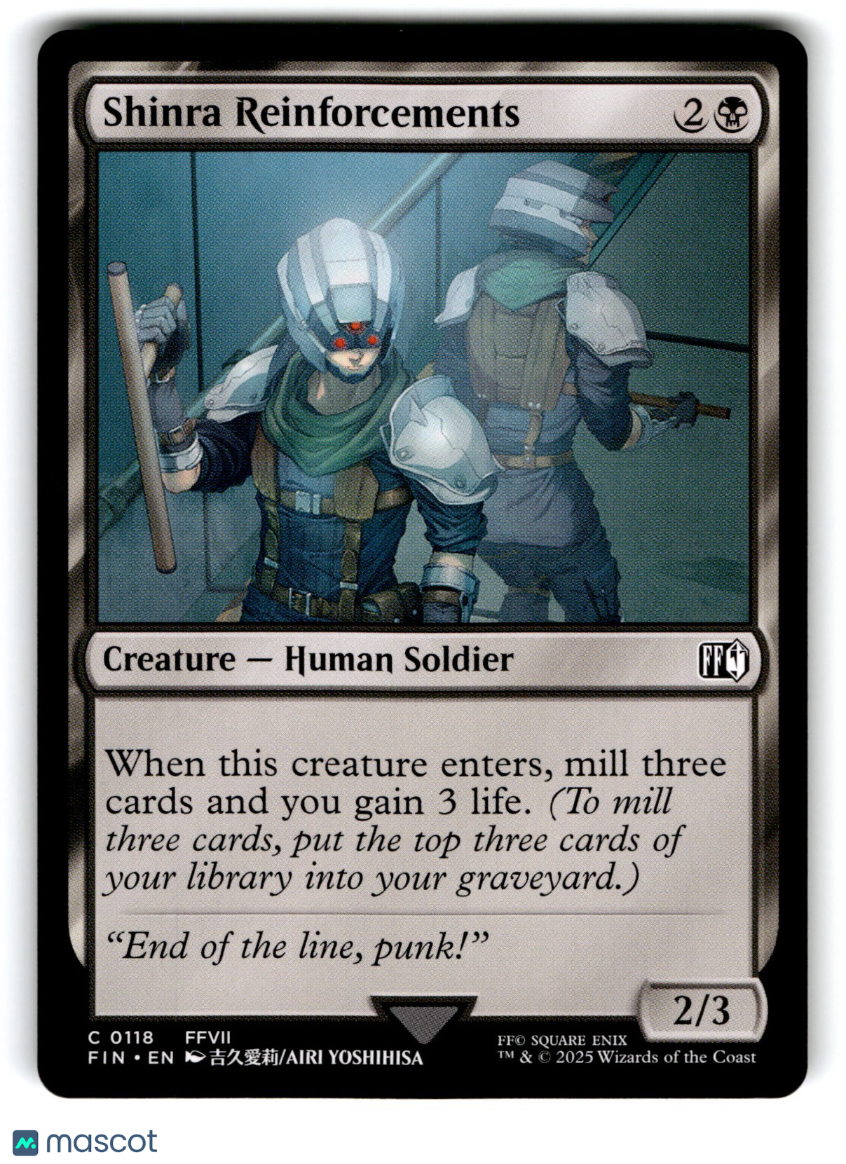 Shinra Reinforcements Final Fantasy Foil
