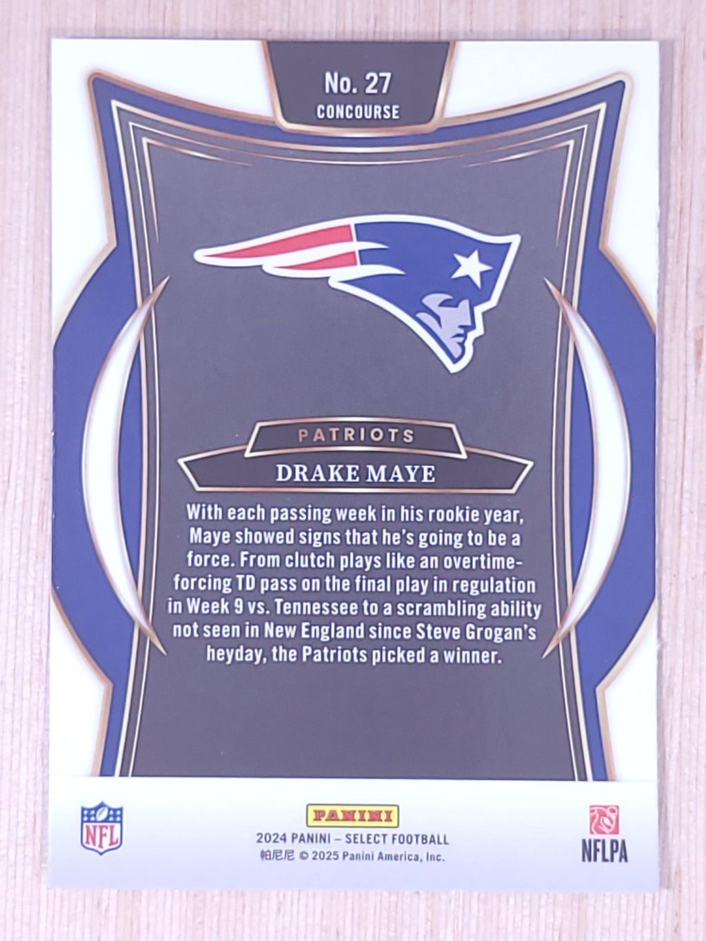 2024 Panini Select #27 Drake Maye [Base] Concourse