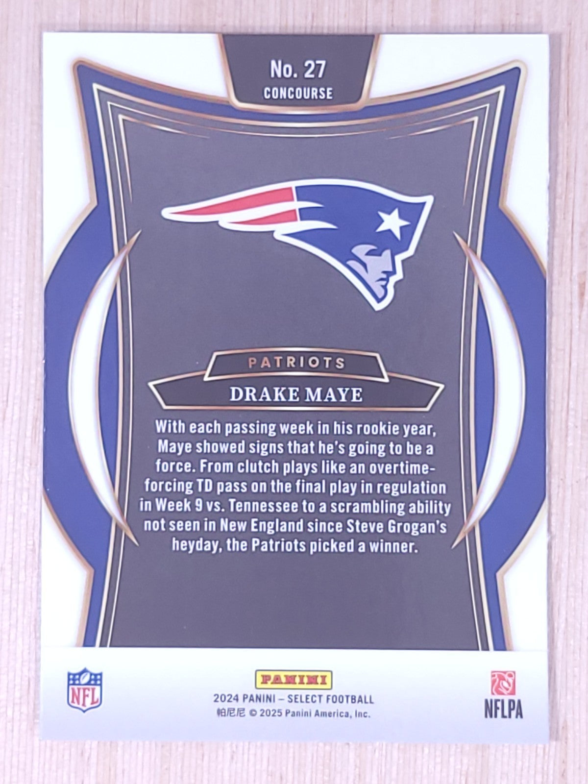 2024 Panini Select #27 Drake Maye [Base] Concourse