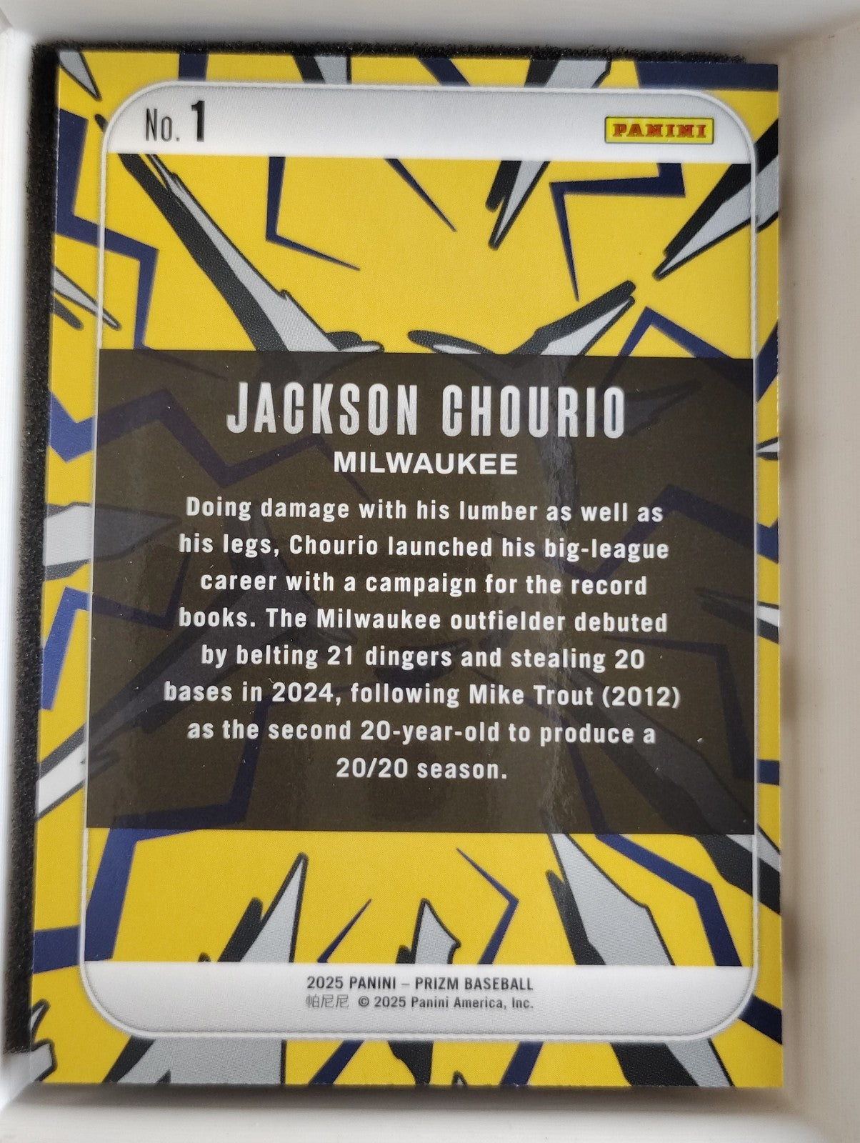 2025 Panini Prizm DIngers! Jackson Chourio #1