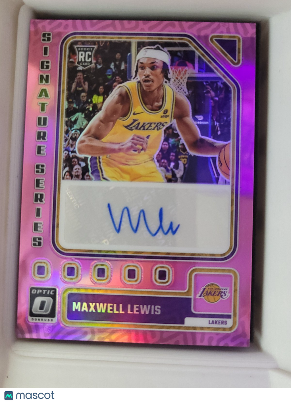 2023-24 Panini Donruss Optic - Signature Series Maxwell Lewis #SS-LEW Pink /25