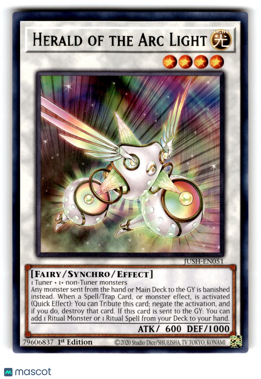 Yu-Gi-Oh! TCG Herald of the Arc Light Arclight JUSH-EN051 Justice Hunters 1st Ed