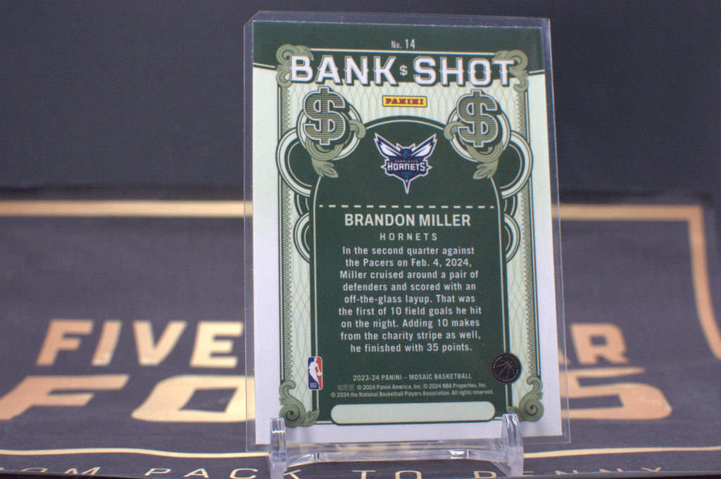 2023 Panini Mosaic Bank Shot: Brandon Miller #14 *Free Shipping @ $10