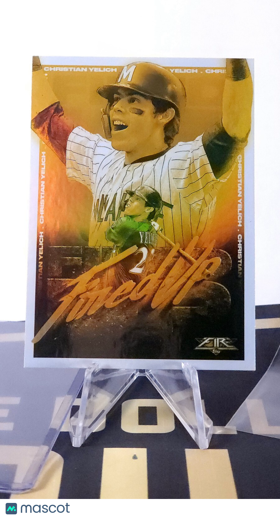 2020 Topps Fire Fired Up Gold Minted Christian Yelich #FIU-11